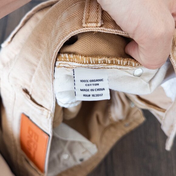 Princess Polly Low Rise Denim Micro Mini Skirt in Khaki, Size US 6 - Picture 3 of 5